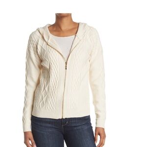 Belldini zip front hooded cardigan; size medium